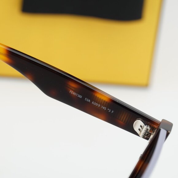 Fendi FE40136I 53A Shield Sunglasses - Havana/Grey main image 7